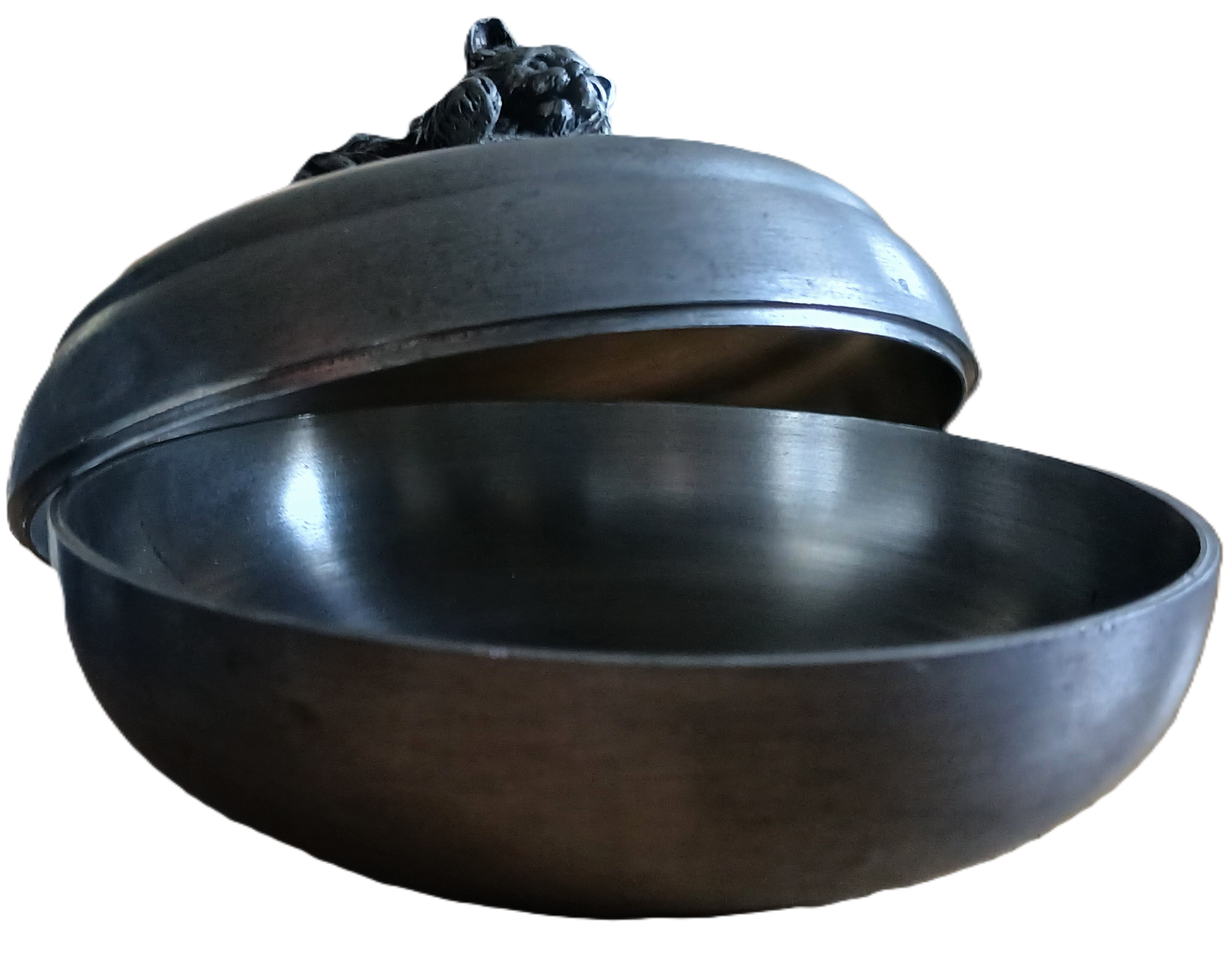 Bonbonnière en étain au chat – Image 4