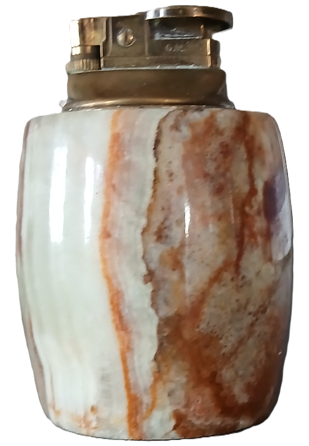 Briquet à gaz en albâtre en forme de fût