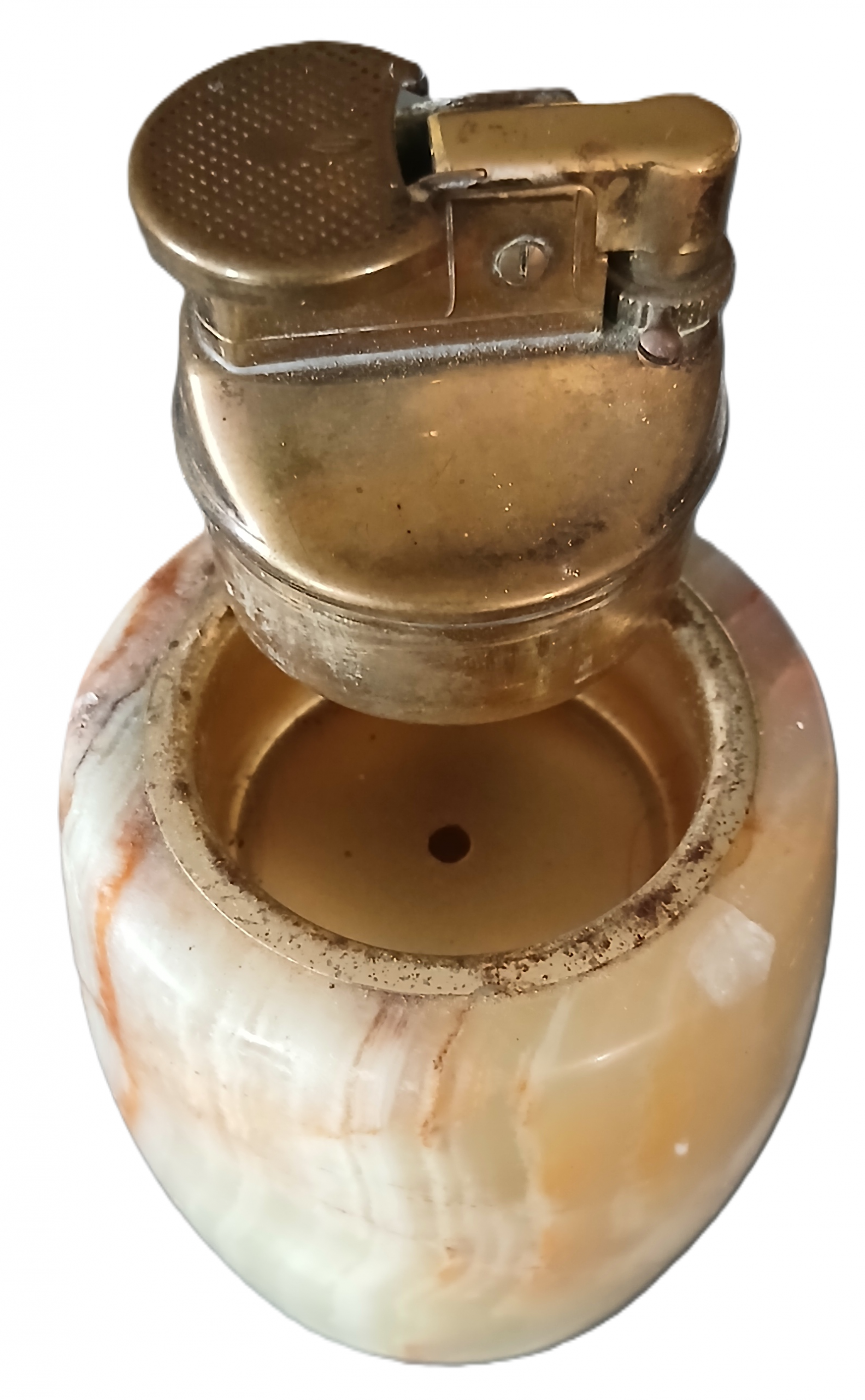 Briquet à gaz en albâtre en forme de fût – Image 4