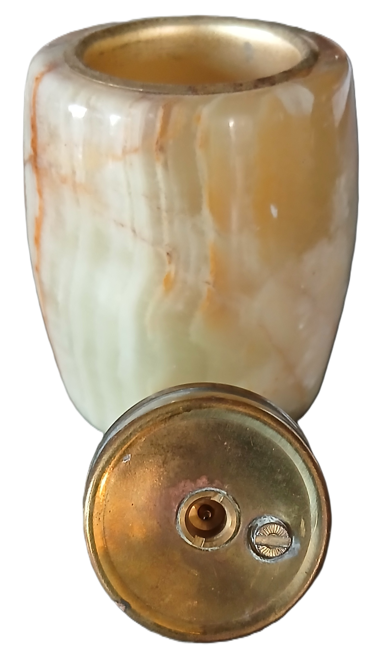Briquet à gaz en albâtre en forme de fût – Image 5