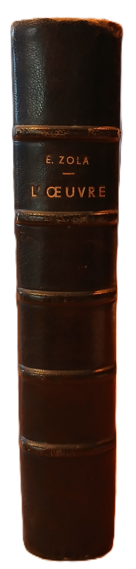 Emile Zola – L'œuvre – Livre ancien reliure cuir (1928) – BERNOUARD