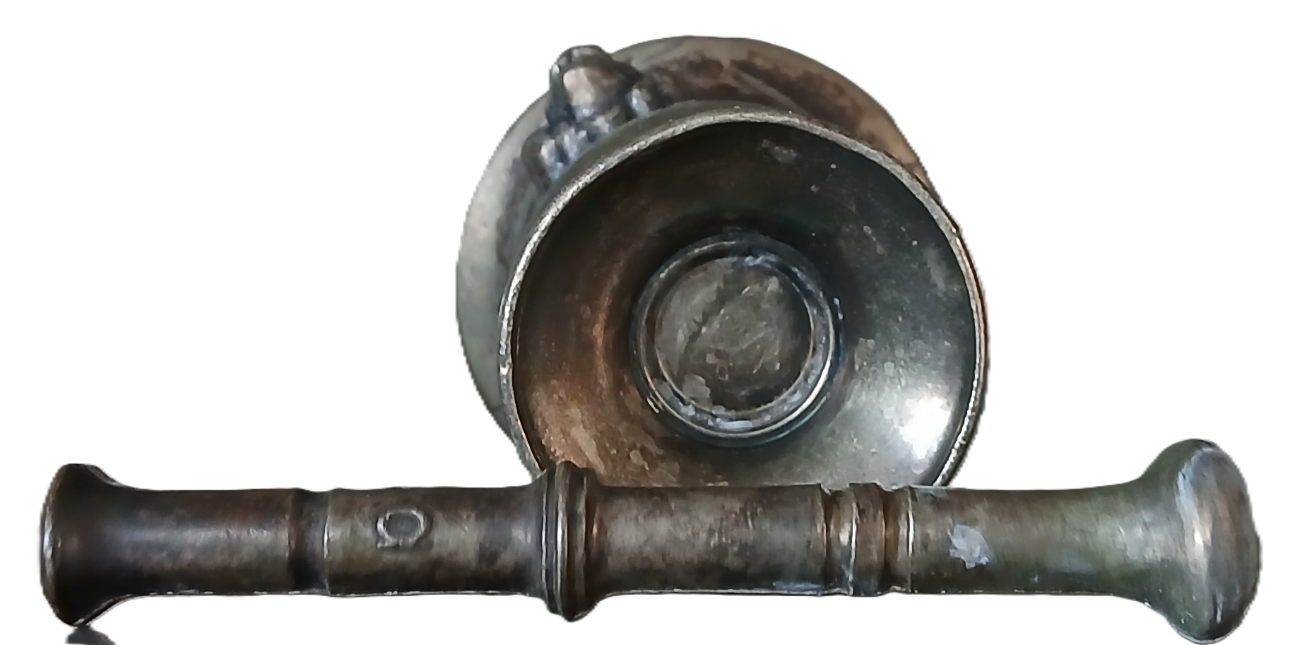 Mini mortier pilon en métal argenté – Image 3