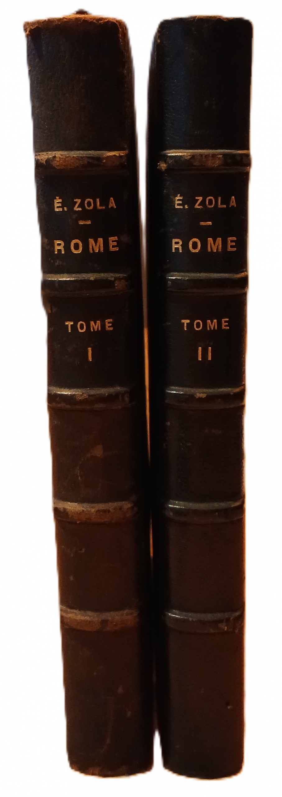Emile Zola – Rome – Livres anciens reliure cuir (1928) – BERNOUARD