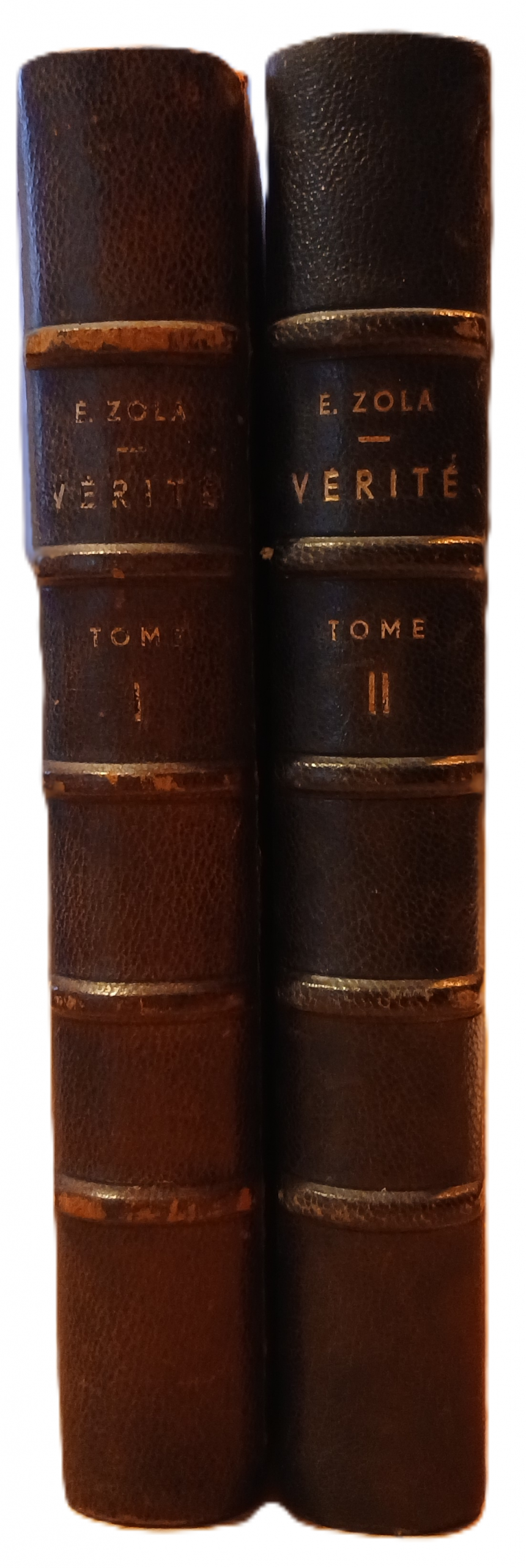 Emile Zola - Vérité - Livres anciens reliure cuir (1928) - BERNOUARD