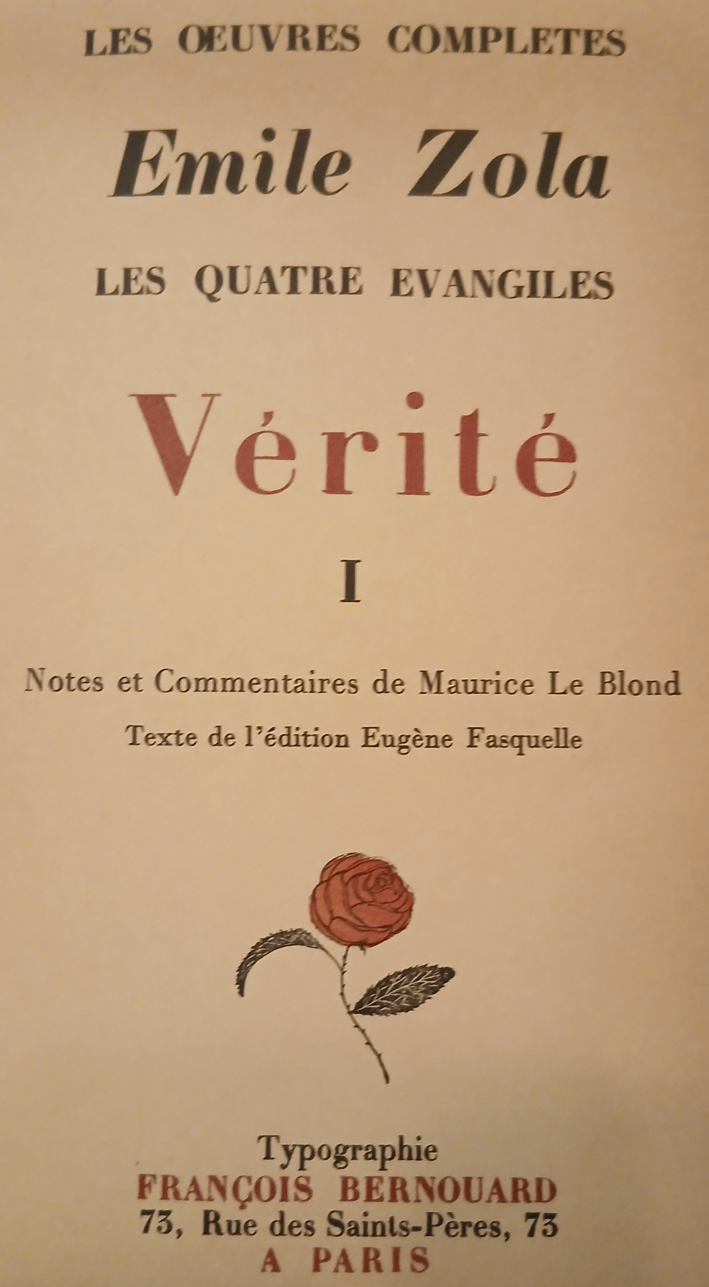 Emile Zola - Vérité - Livres anciens reliure cuir (1928) - BERNOUARD – Image 5