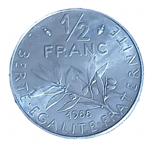 1/2 franc type Semeuse 1988