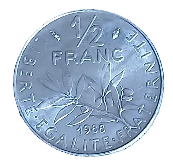 1/2 franc type Semeuse 1988