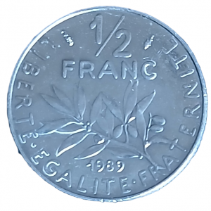 1/2 franc type Semeuse 1989