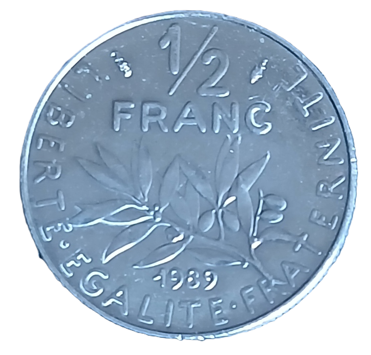 1/2 franc type Semeuse 1989