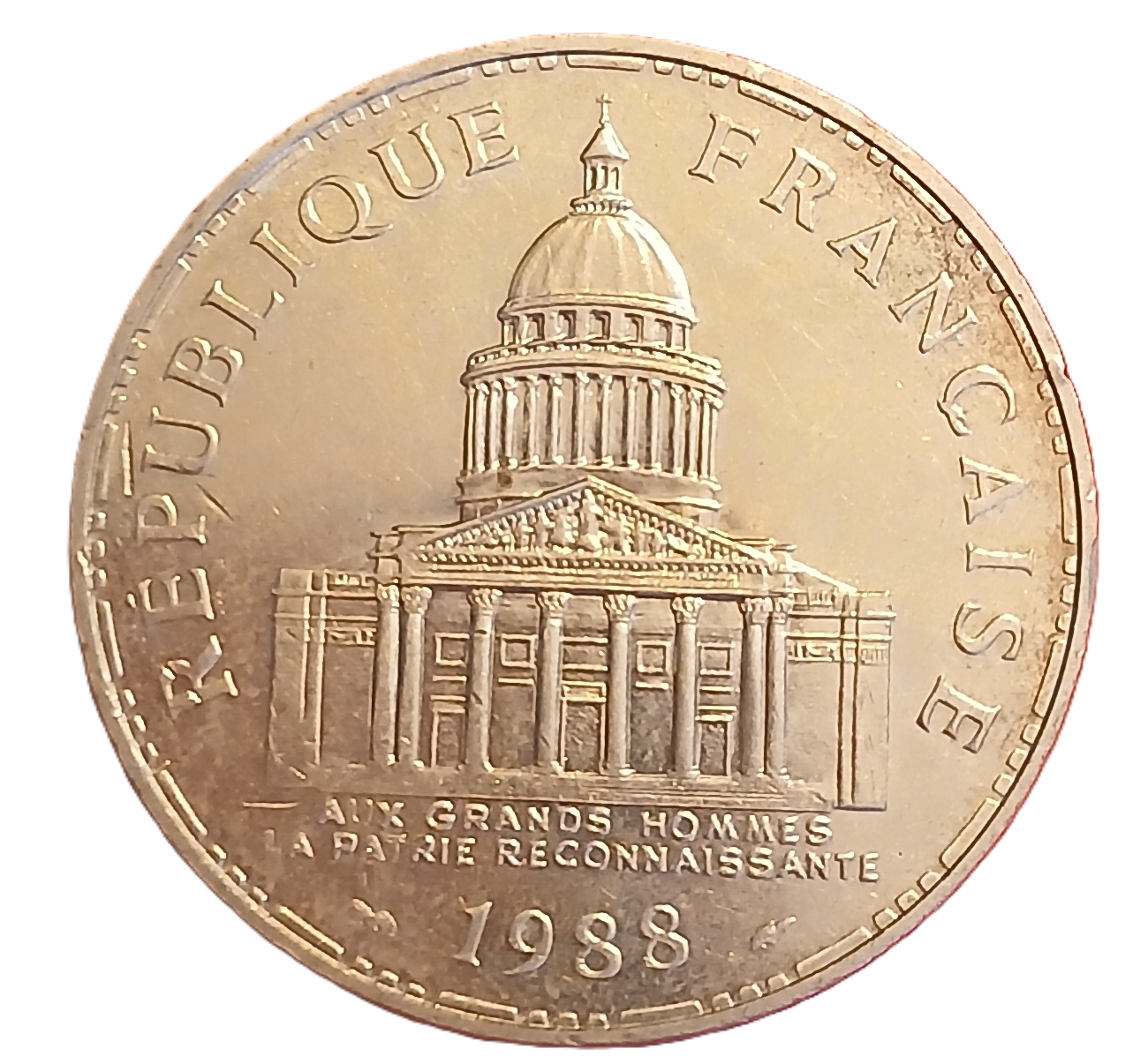 100 francs argent type Panthéon 1988 – Image 2