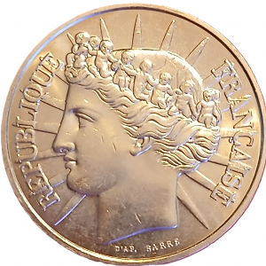 100 francs argent type Fraternité 1988