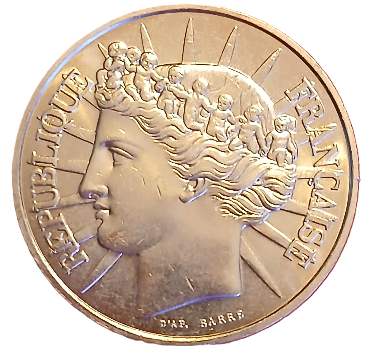 100 francs argent type Fraternité 1988 – Image 2