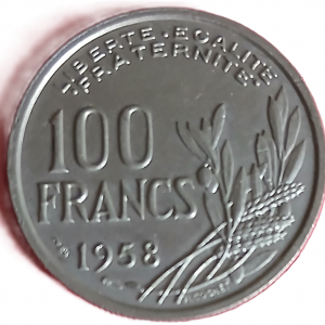 100f type Cochet 1958 dauphin