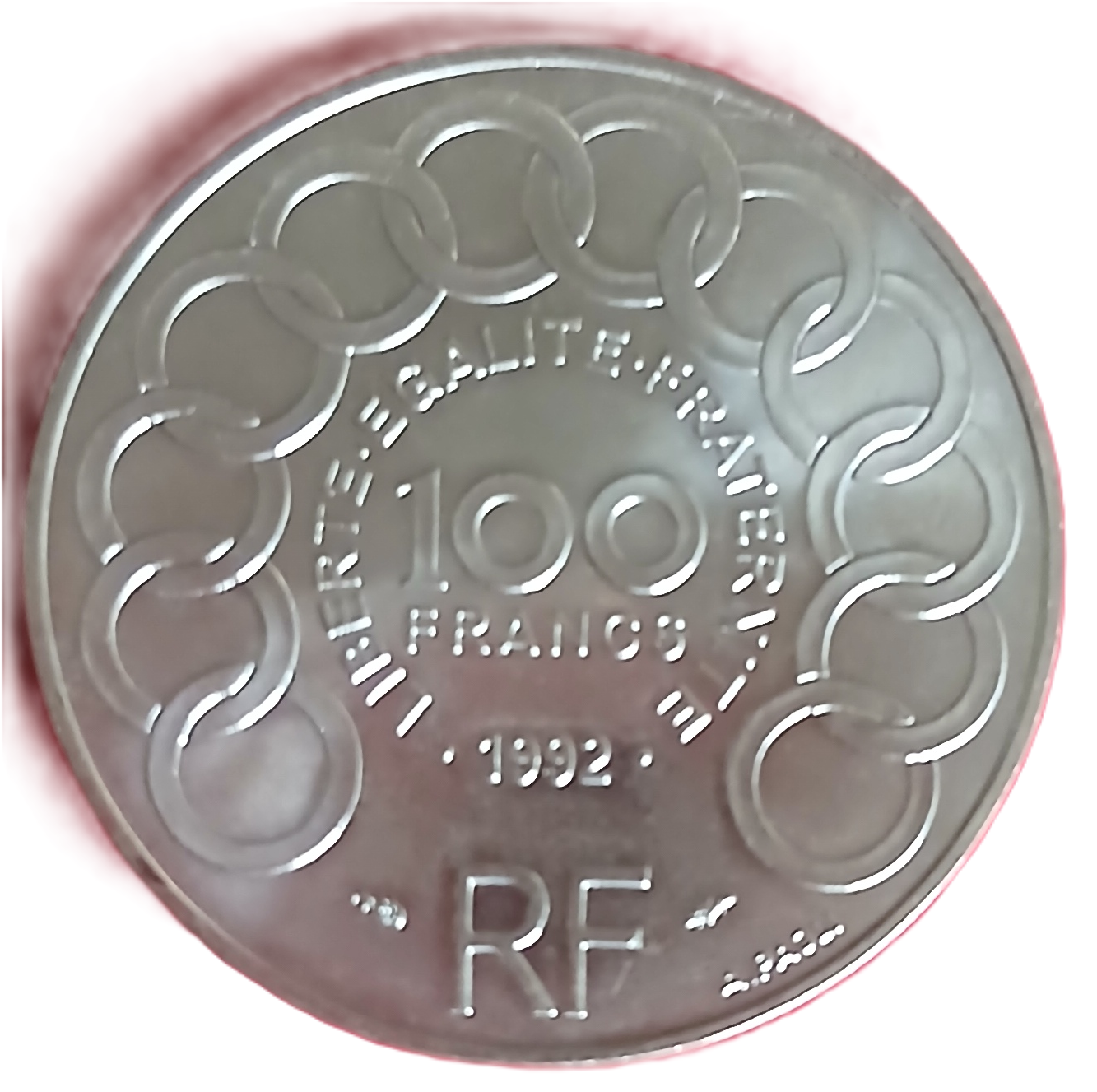 100 francs argent type Monnet 1992