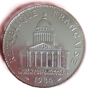 100 francs argent type Panthéon 1984