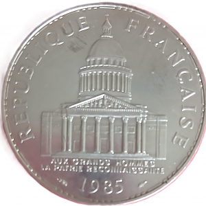 100 francs argent type Panthéon 1985