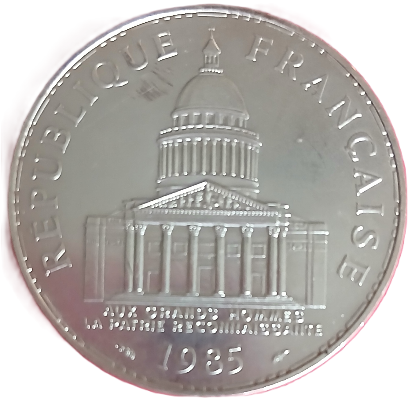100 francs argent type Panthéon 1985 – Image 2