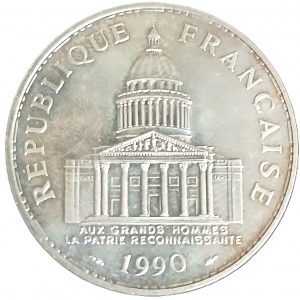 100 francs argent type Panthéon 1990