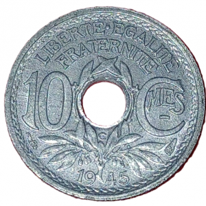 10 centimes type Lindauer petit module 1945 C