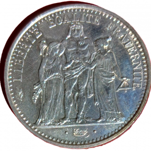 10 francs argent type Hercule 1967 à l’accent