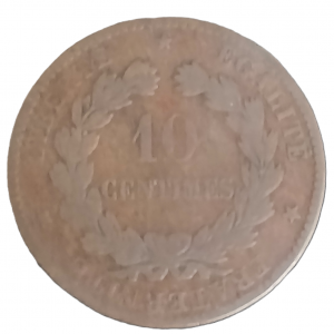 10 centimes type Cérès 1870 A moyen