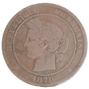 10 centimes type Cérès 1870 A moyen
