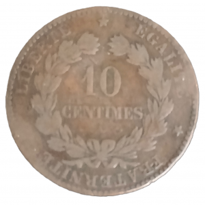 10 centimes type Cérès 1874 A