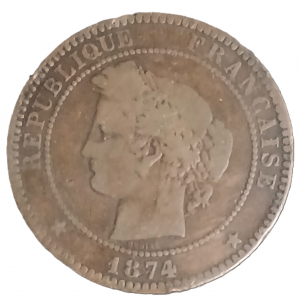 10 centimes type Cérès 1874 A