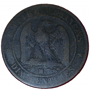 10 centimes Napoléon III tête nue 1857 MA