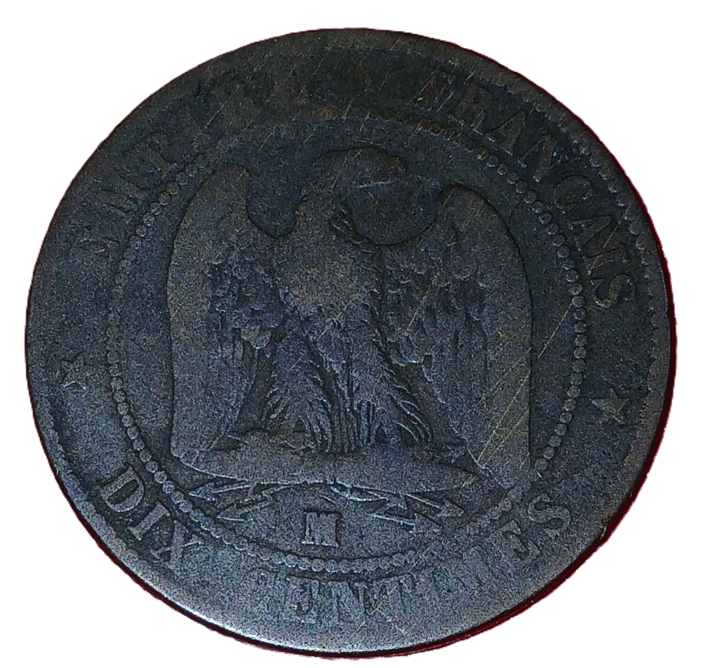 10 centimes Napoléon III tête nue 1857 MA