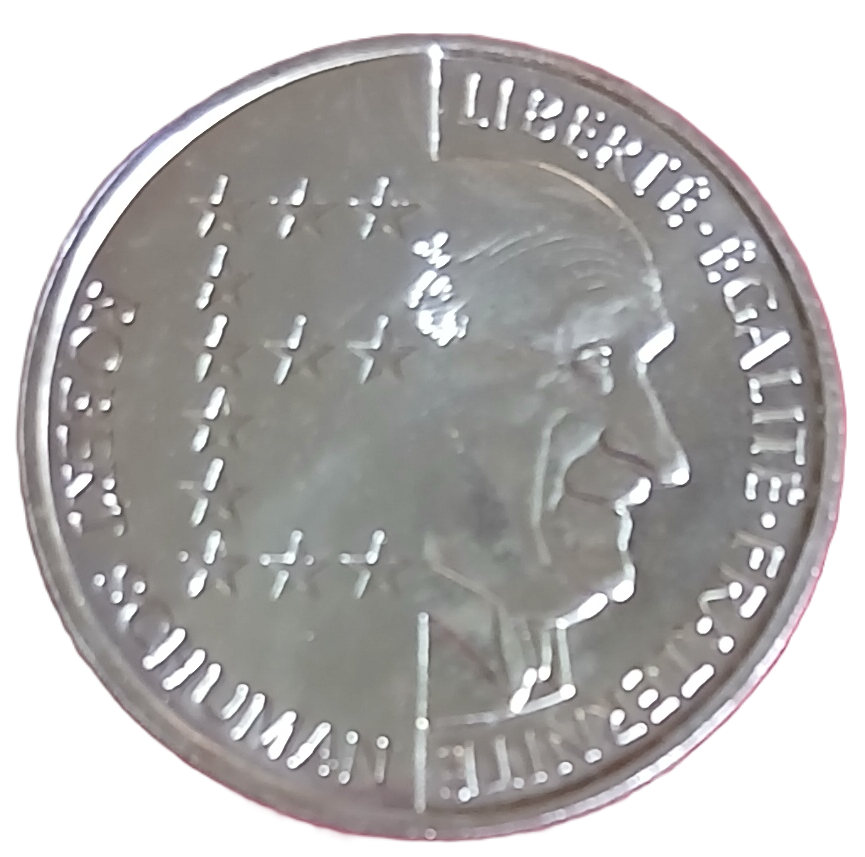 10f type Schuman 1986 BU en argent à 5 séries de stries – Image 2