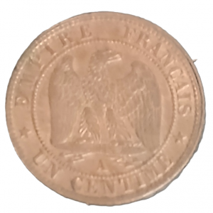 1 centime type Napoléon III tête laurée 1862 A