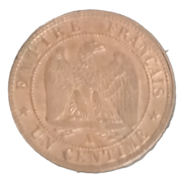 1 centime type Napoléon III tête laurée 1862 A