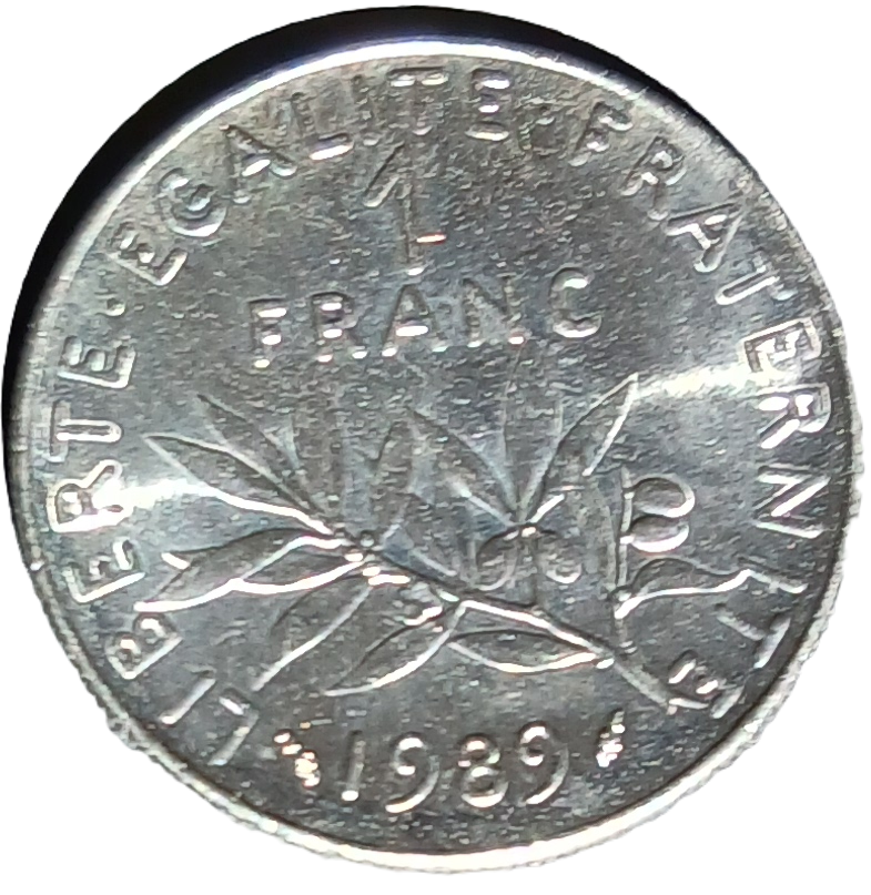 1 franc type Semeuse de 1989