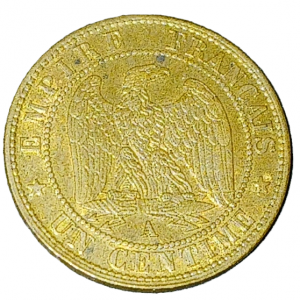 1 centime type Napoléon III tête laurée 1861 A
