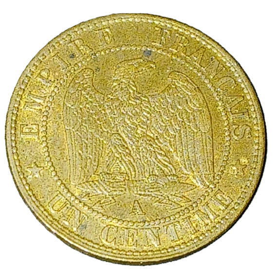 1 centime type Napoléon III tête laurée 1861 A