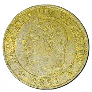 1 centime type Napoléon III tête laurée 1861 A