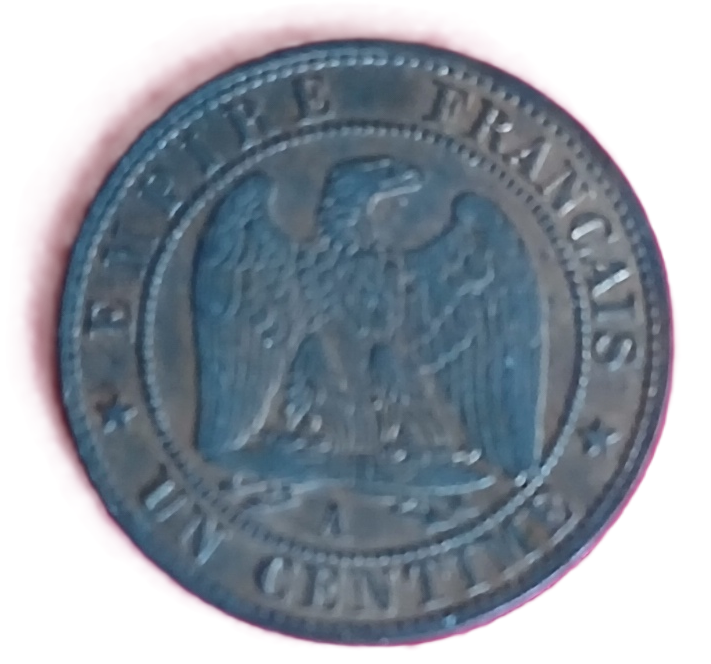 1 centime type Napoléon III tête nue 1853 A