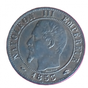 1 centime type Napoléon III tête nue 1853 A
