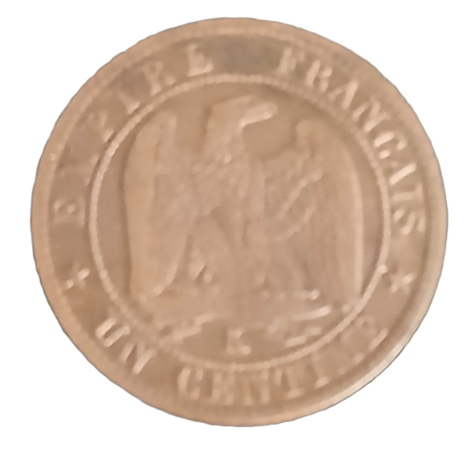 1 centime type Napoléon III tête laurée 1862 K