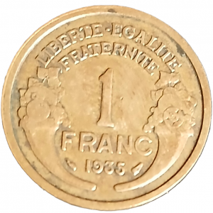1 franc type Morlon cupro-aluminium 1935