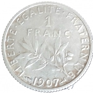 1 franc argent type Semeuse de 1907