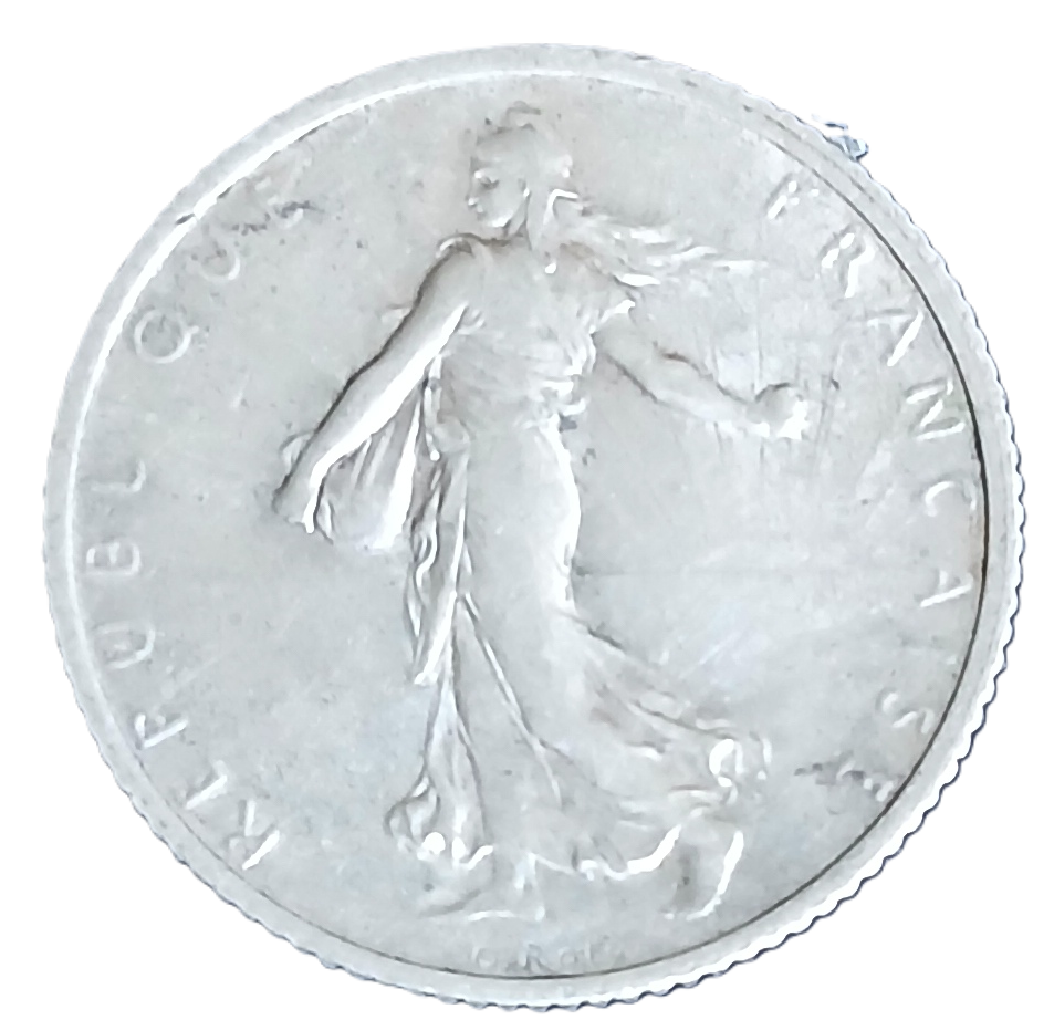 1 franc argent type Semeuse de 1907 – Image 2