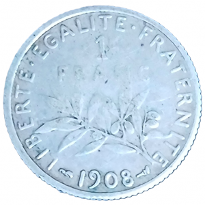 1 franc argent type Semeuse de 1908