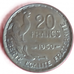 20f type Georges Guiraud 1950 3 faucilles