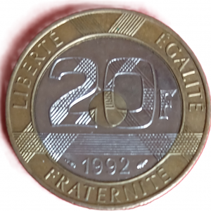 20 francs Mont Saint Michel 1992 V fermé