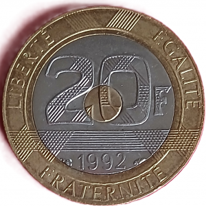 20 francs Mont Saint Michel 1992 V ouvert