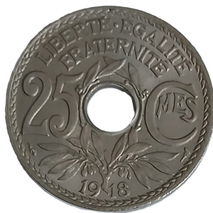 25 centimes type Lindauer 1918