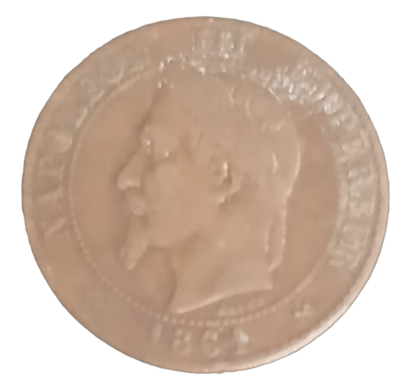 2 centimes Napoléon III tête laurée 1861 K – Image 2