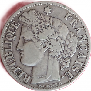 2 francs argent type Cérès 1881 A